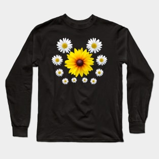 coneflower flower daisies coneflowers daisy blooms floral Long Sleeve T-Shirt